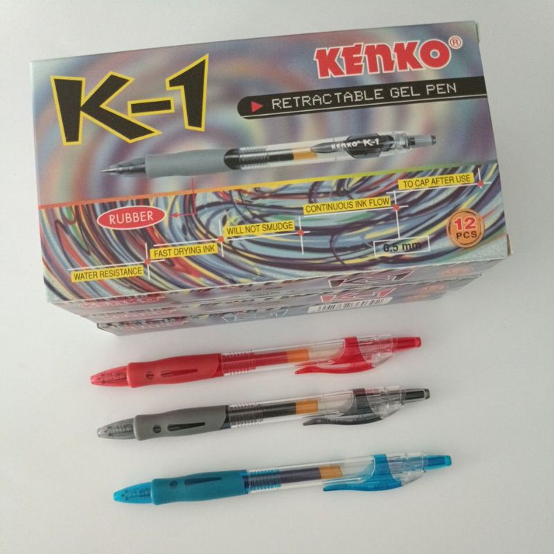 Jual Pulpen / pena jel / gel pen Kenko q gel isi 12 / Makassar | Shopee