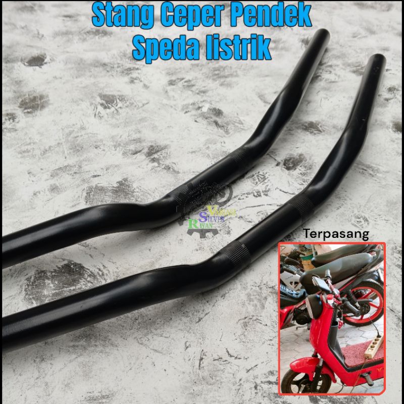 Stang Sepeda Listrik ceper pendek tebal pnp universal speda listrik