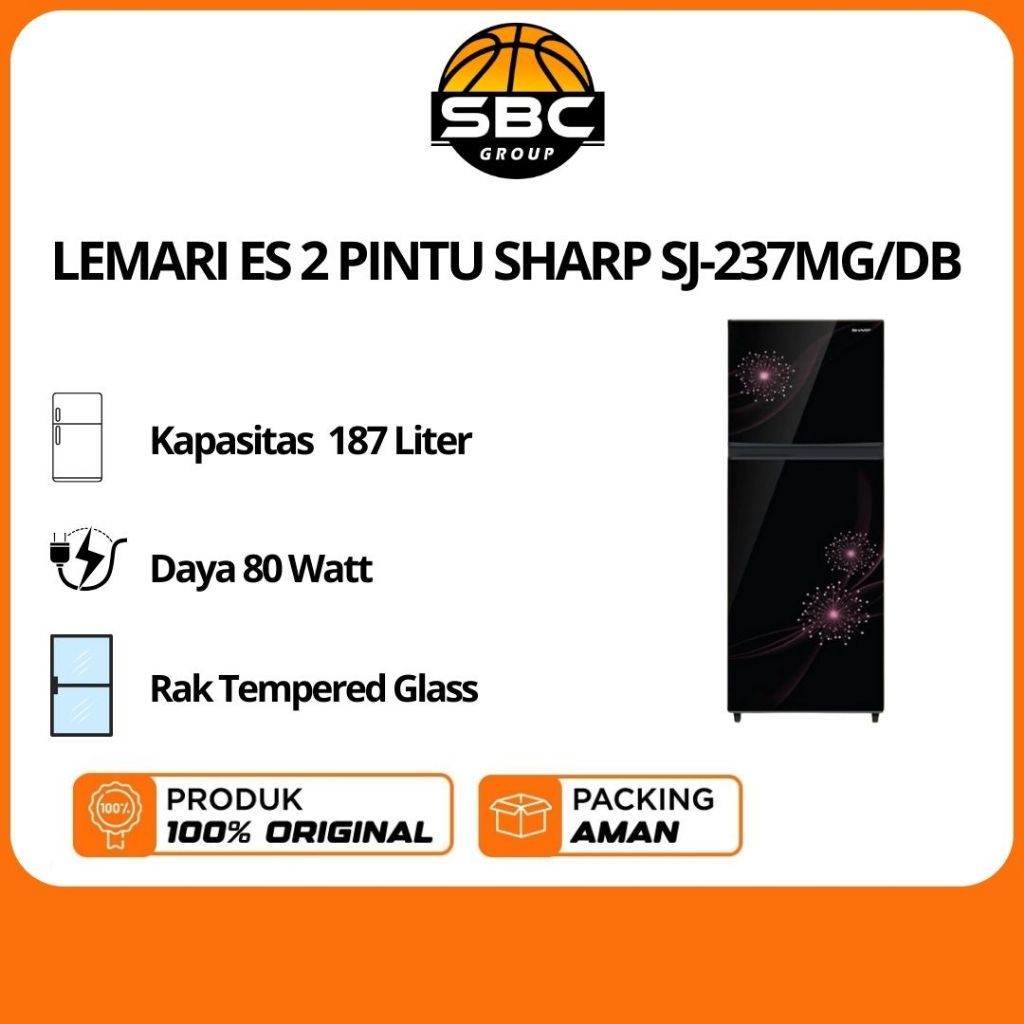 Jual KULKAS 2 PINTU SHARP SJ-237MG/DB | Shopee Indonesia