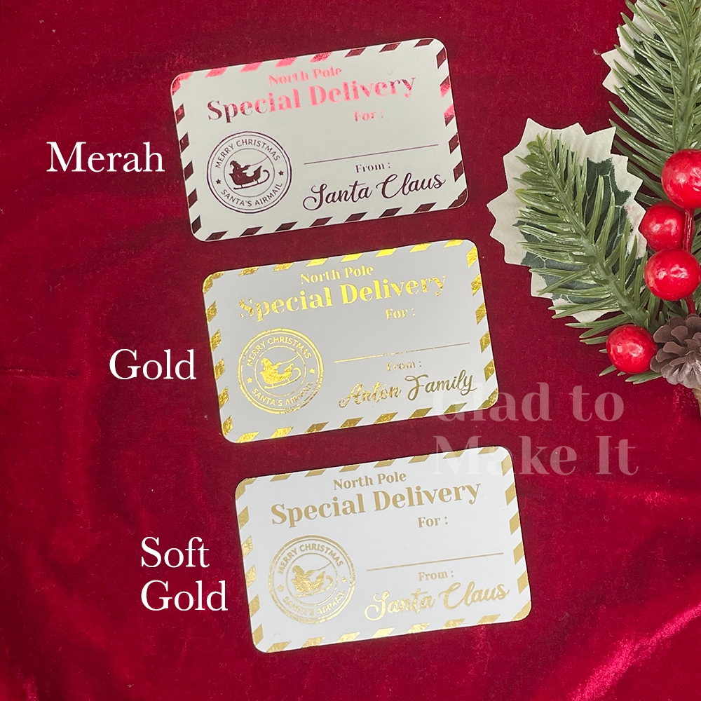 Jual Stiker sticker label hang tag kado hadiah natal christmas secret ...
