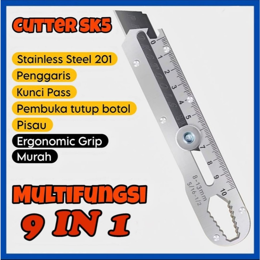 Jual Cutter Besar 9in1 Tajam Baja Stainless Anti Karat Bahan Kuat Tebal ...