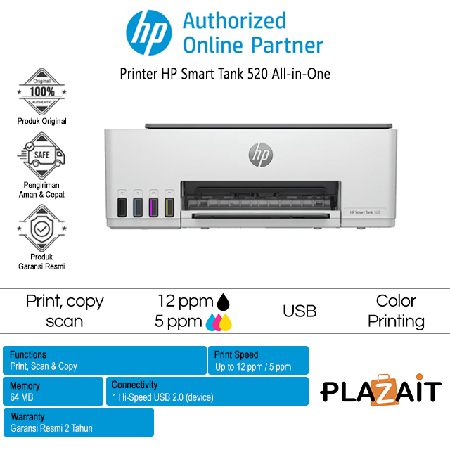 Jual Printer HP Smart Tank 520 All-in-One (Print - Scan - Copy ...