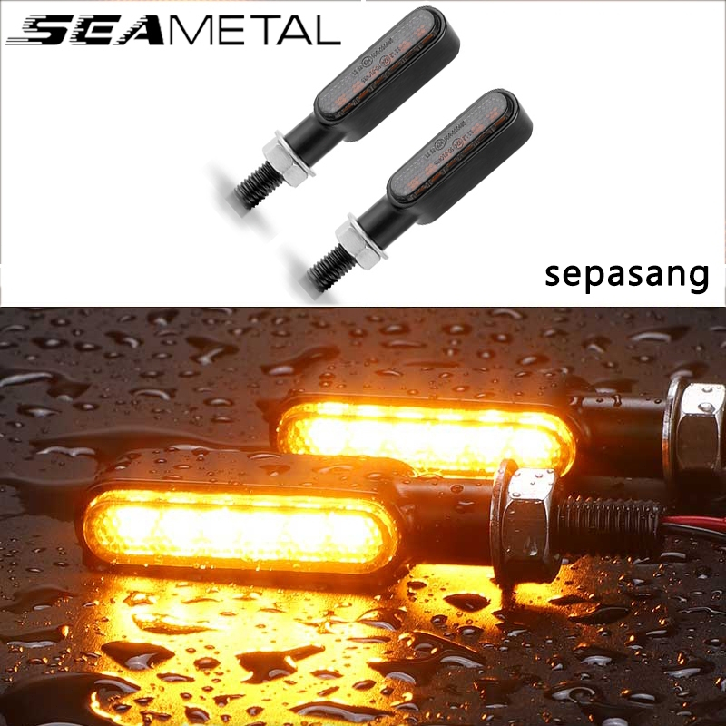 Jual SEAMETAL Lampu Sein LED Motor Lampu Sein LED Sen Motor Universal ...