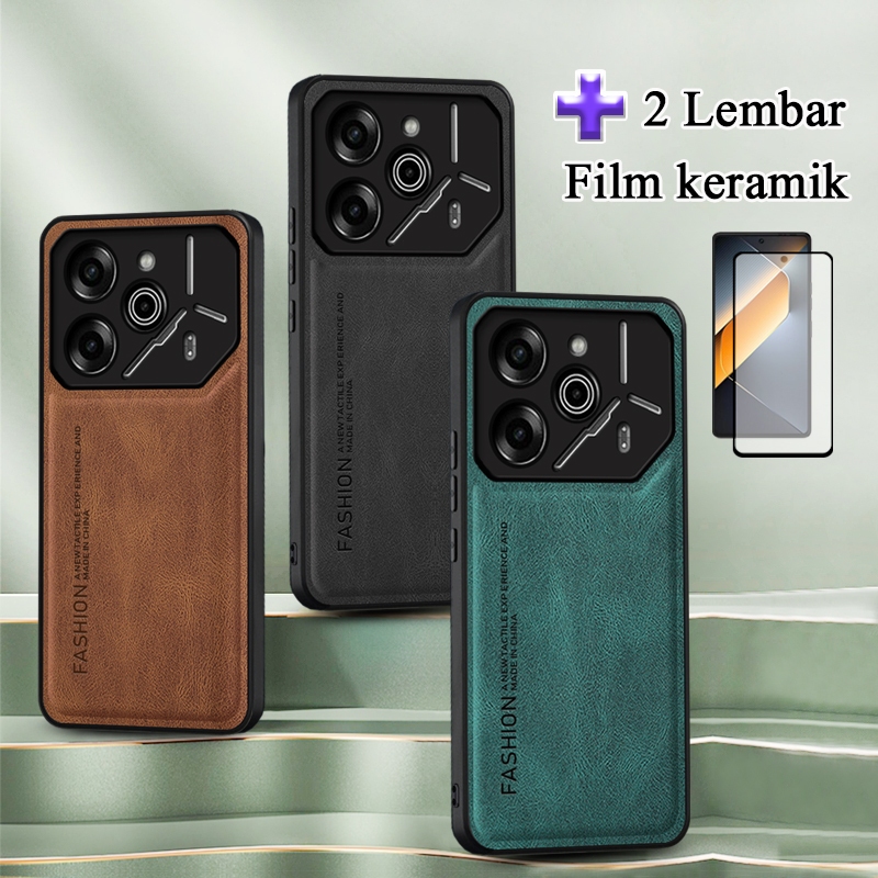 Jual 2 In 1 Casing Tecno Pova 6 Pro 5G Case Kulit Premium Dengan Anti ...