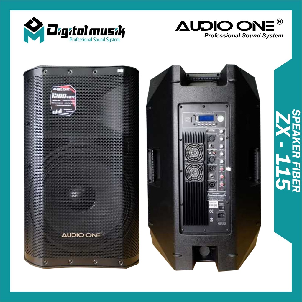 Jual Speaker Aktif Bluetooth Super Bass Pasif FIBER AUDIOONE 15 Inch ZX ...