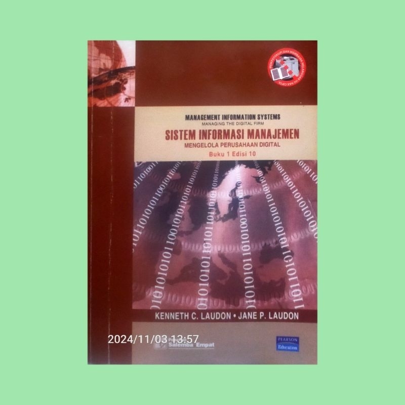 Jual BUKU SISTEM INFORMASI MANAJEMEN OLEH KENNETH LAUDON BUKU 1 EDISI 9 ...
