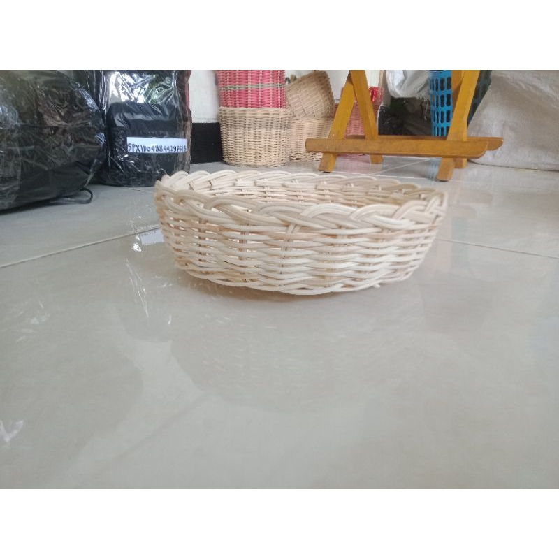 Jual keranjang rotan bulat natural D20cm | Shopee Indonesia