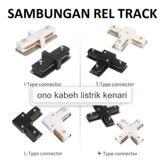 Jual Sambungan Rell Track Spotlight / Sambungan Lampu Sorot Rel Track ...