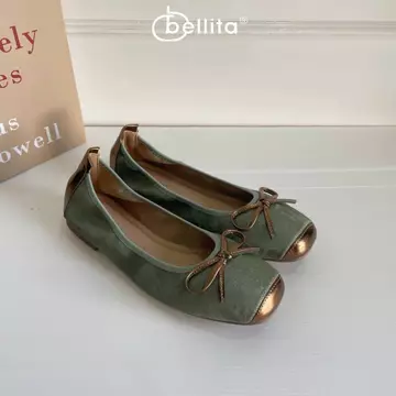 Bellita 816 1 Suede Bowed Flat Shoes Wanita Multicolor