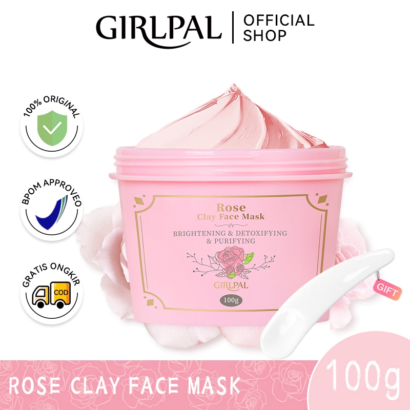Jual GIRLPAL Rose Clay Mask 100g Face Masker Organik (Brightening ...