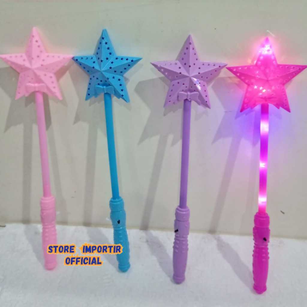 Jual Mainan Led Light Stick Tongkat Peri Party Pesta Anak LED 3 Nyala ...