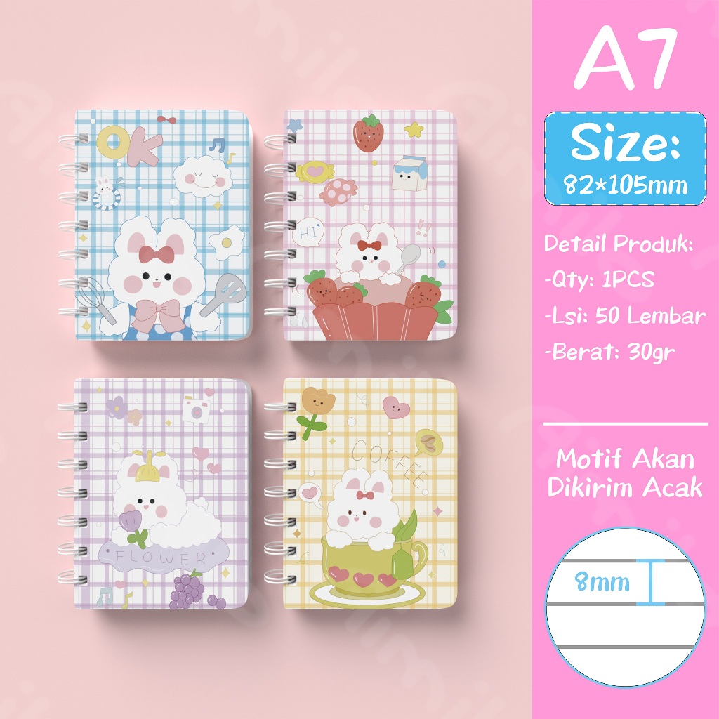 Jual [READY] Aimilo 50 Lember Notebook A7 Scrapbook Mini Buku Kecil ...