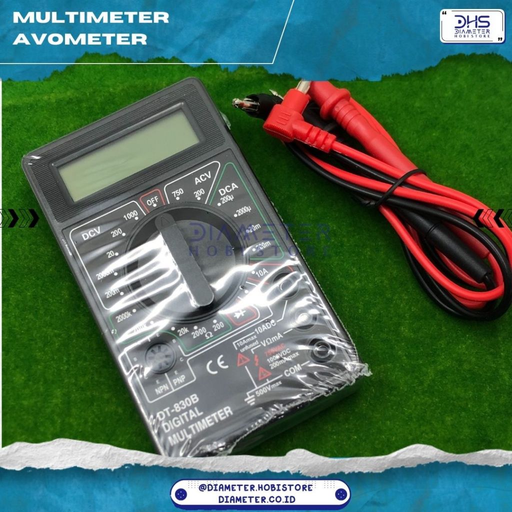 Jual MULTIMETER AVOMETER MULTITESTER DIGIT AL DT-830B DT830B | Shopee ...