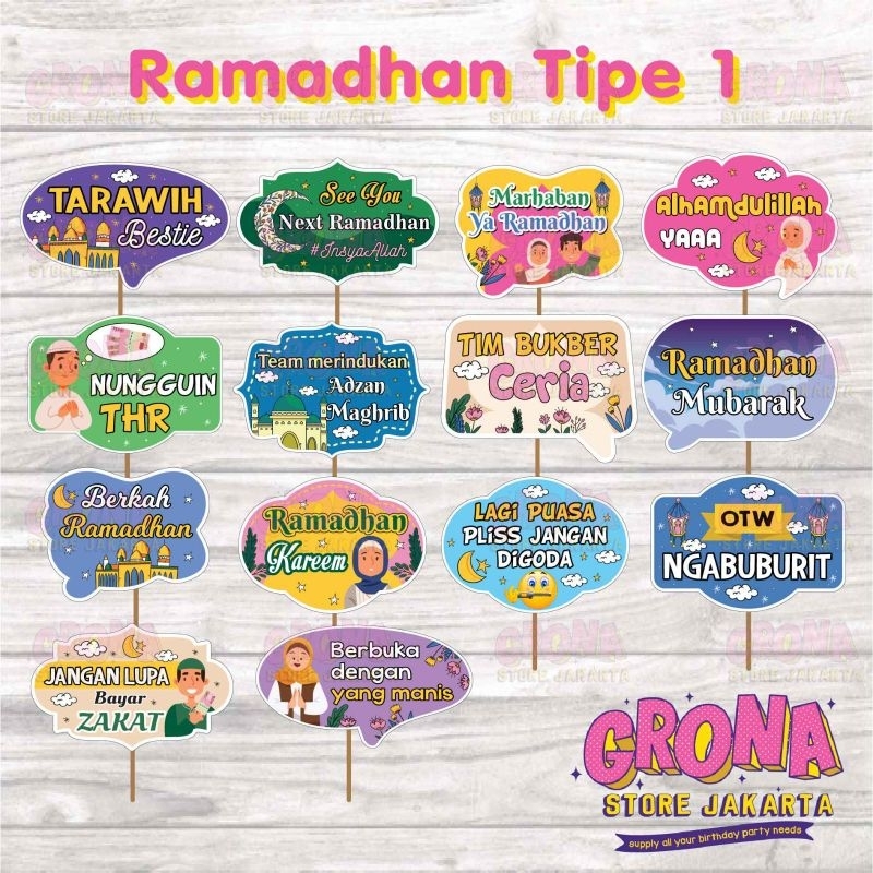 Jual ACC Photobooth Ramadhan tipe 1 / Aksesoris Foto Ramadhan tipe 1 ...