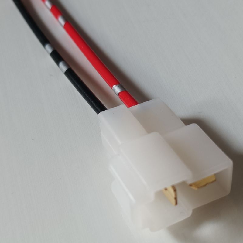 Jual Socket 2 Pin MALE Besar 6.3 Warna PUTIH + Kabel Bintik 1.25 ...