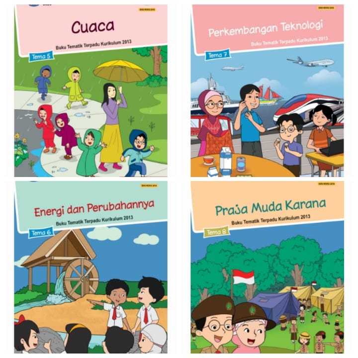 Jual PAKET BUKU TEMATIK KELAS 3 Tema 5 6 7 8 SD / MI SEMESTER 2 ( HARGA ...