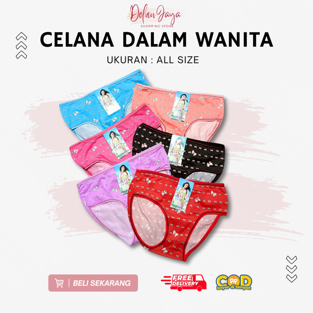 Jual 3 PCS | 6 PCS CELANA DALAM WANITA IMPORT | CELANA DALEM KATUN ...
