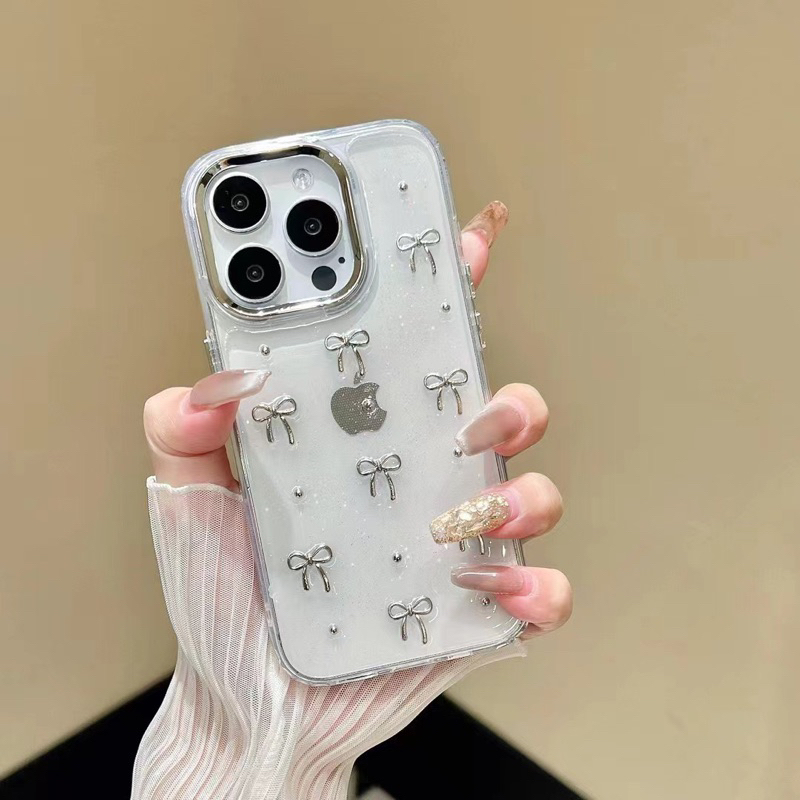 Jual PKU STORE Case Luxury Glitter 3D Ribbon Coquette for iPhone 16 Pro ...