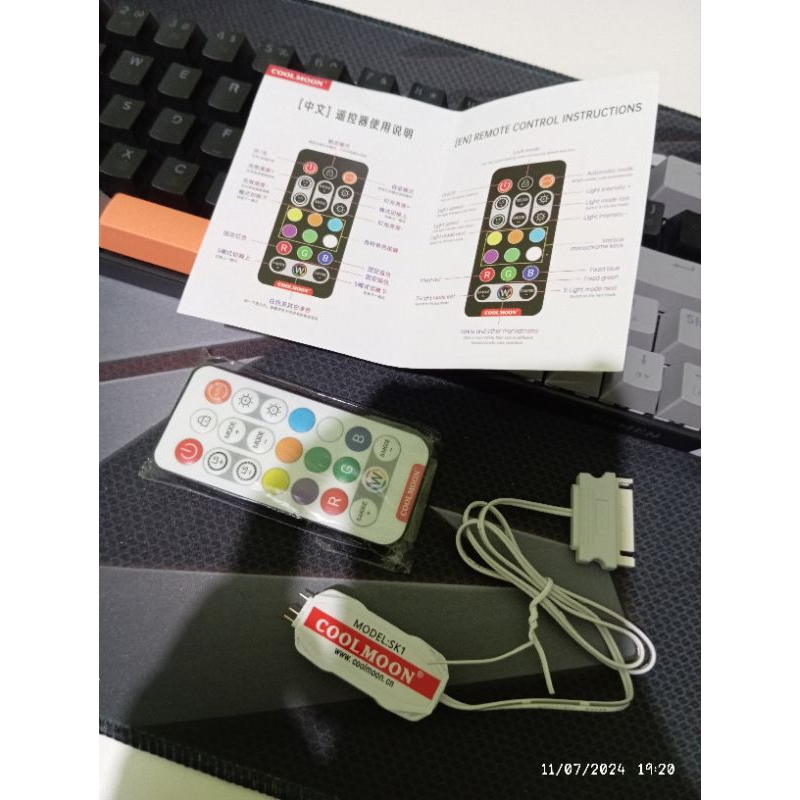 Jual Like new, second, Modul ARGB Coolmoon plus remote, Fan Casing Fan ...