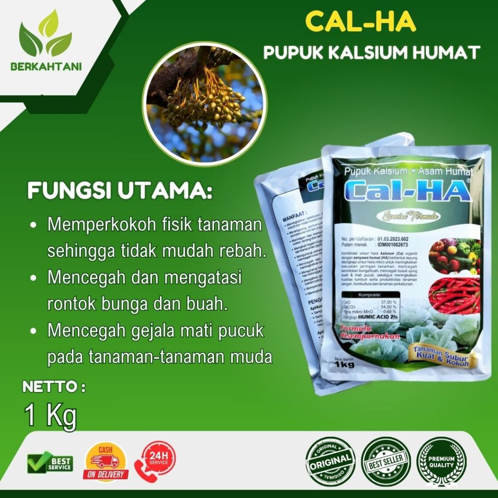 Jual CalHA 1 Kg Cal-HA 1 Kg Pupuk Kalsium Plus Asam Humat | Shopee ...