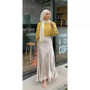 Rok Satin Silk Mermaid Satin Skrit