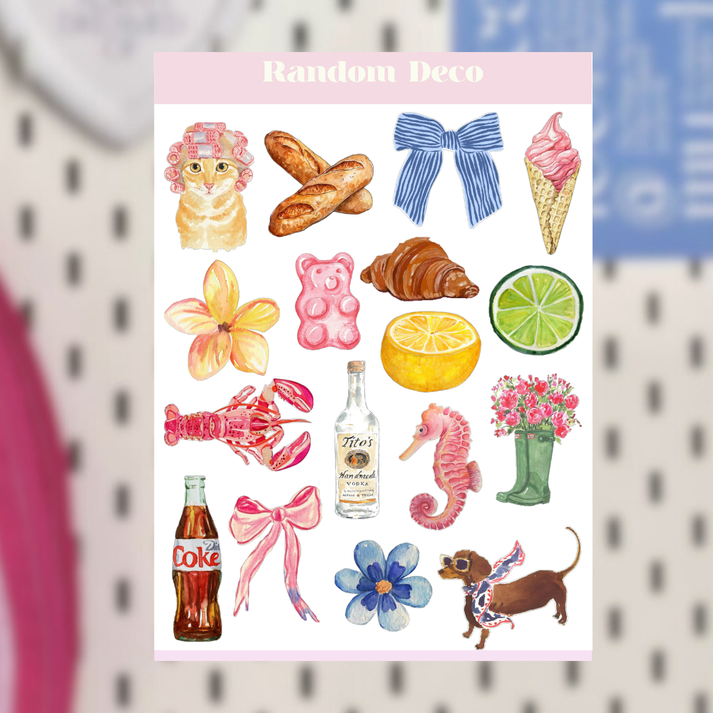 Jual RANDOM DECO STICKER SHEET / DECO STICKER KAWAII VINTAGE RETRO ...