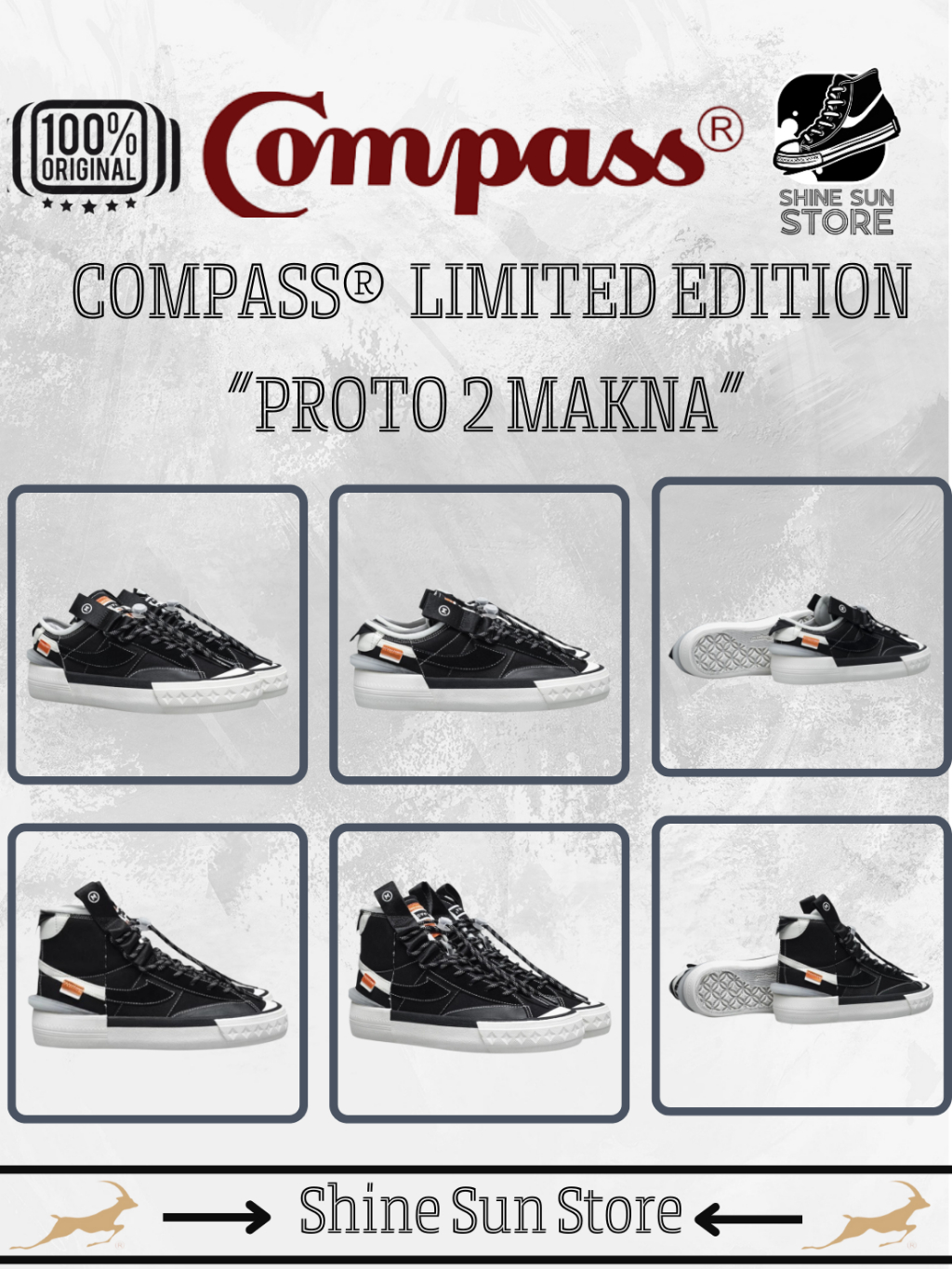 Jual [ORIGINAL] Compass Proto 2 Research & Destroy Low // High MAKNA ...
