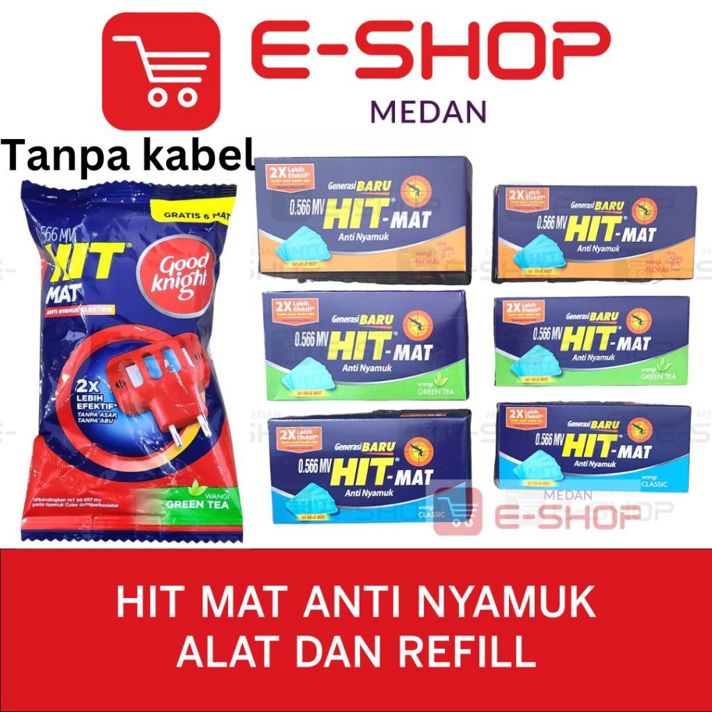 Jual Hit Mat Alat & Refill TANPA KABEL Anti Nyamuk Kabel Listrik ...