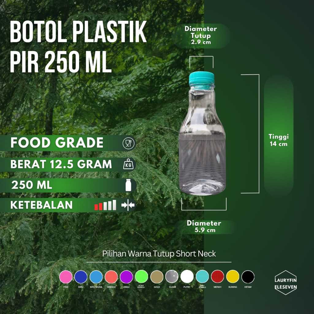 Jual Botol Pir Plastik 250ml 250 ml / Botol Cikita / Botol Pear / Botol ...