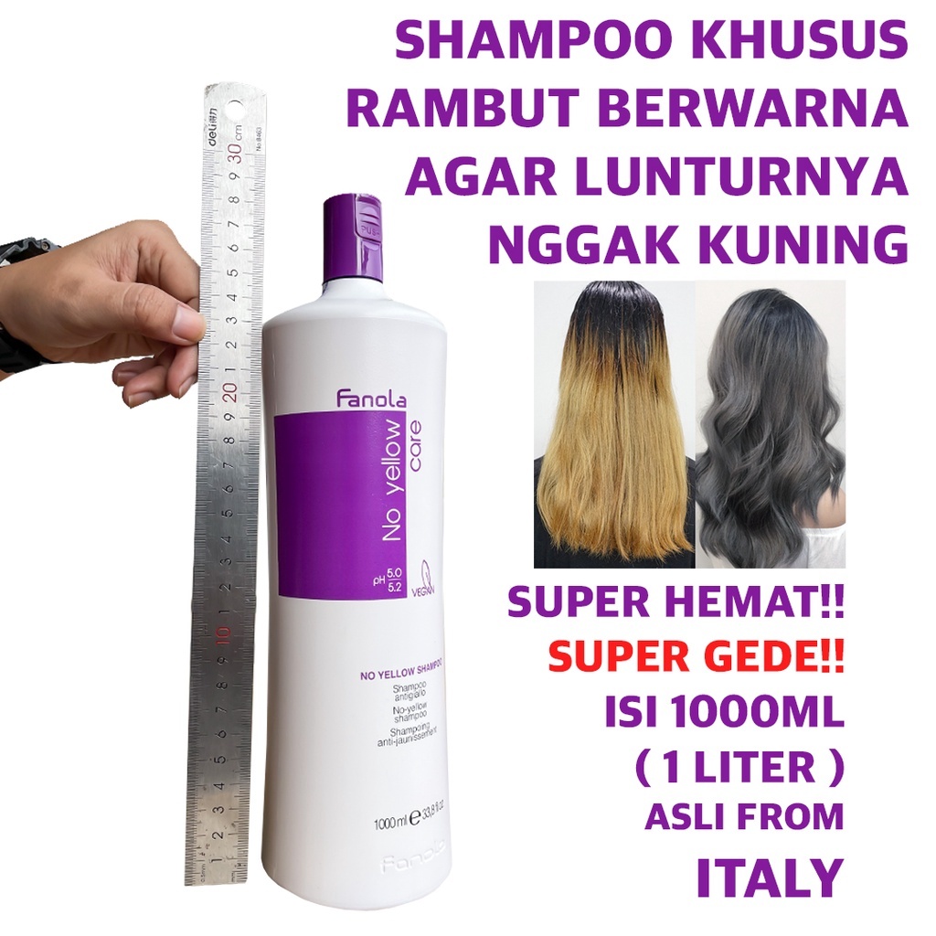 Jual Shampoo rambut warna/anti kuning/ shampoo perawatan rambut warna ...