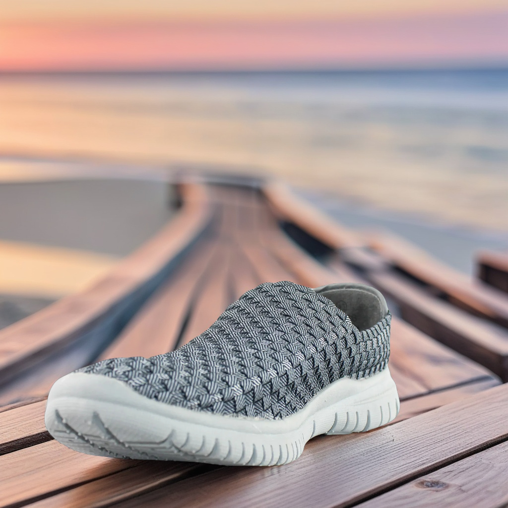 Jual Lulia Sepatu slip on shoes rajut knit anyaman pria Vs36 Man casual original import woven footwear Shopee Indonesia