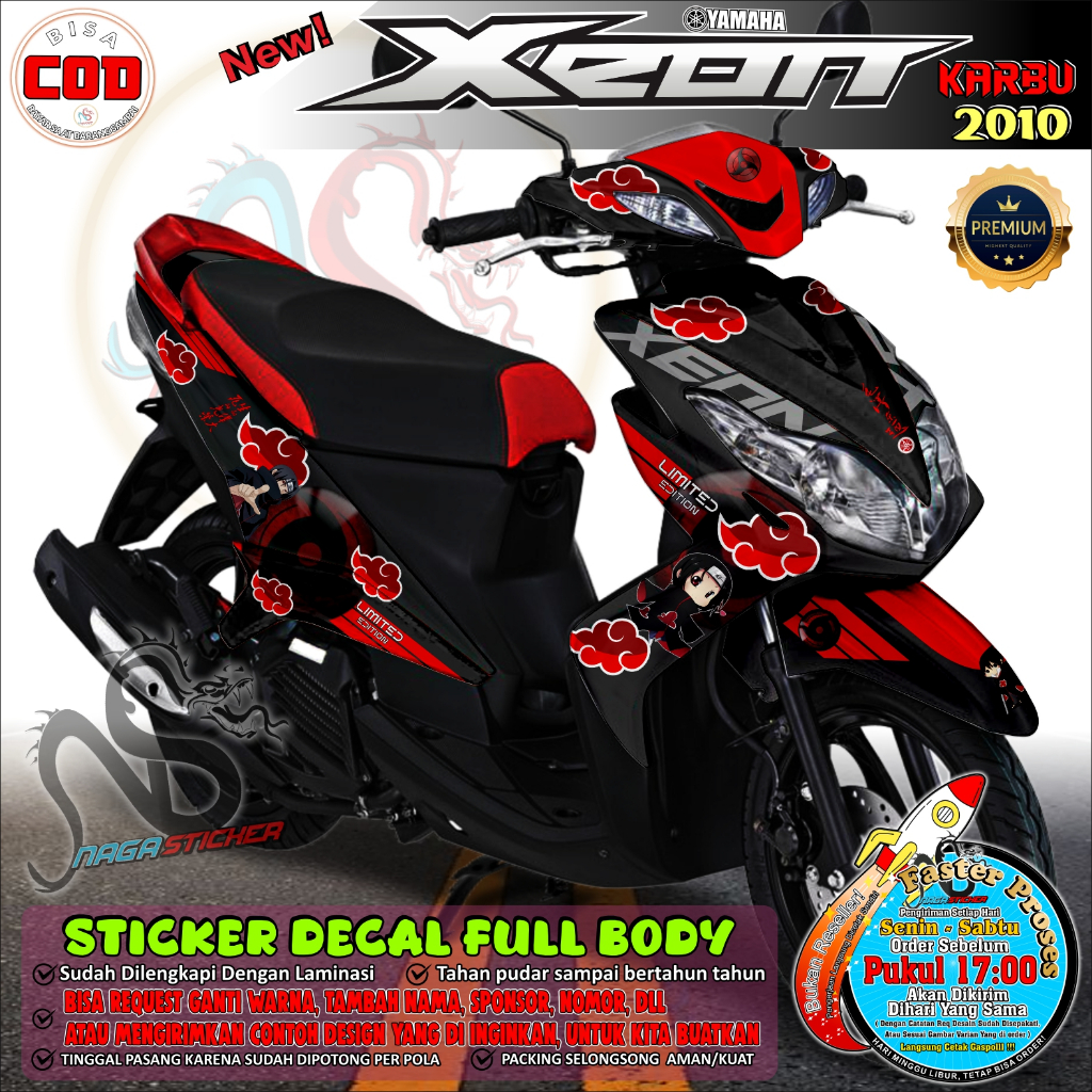 Jual Bisa COD Decal Sticker Full Body Yamaha Xeon Karbu 2010 Motif ...