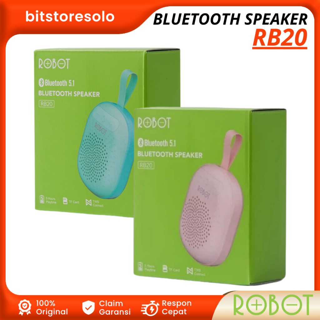 Jual SPEAKER BLUETOOTH MINI PORTABLE ROBOT TWS RB20 SPIKER BLUETOOTH ...