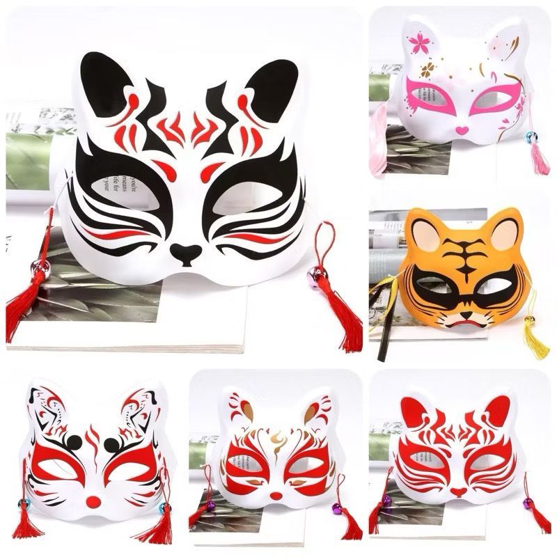 Jual topeng anime cosplay kitsune japanese rubah bunsakai anbu rubah ...