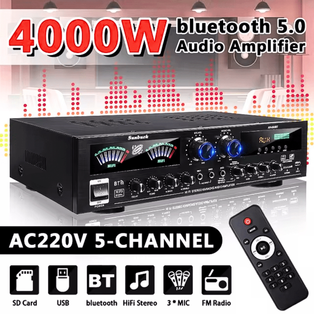 Sunbuck AV-555BT Bluetooth サウンドアンプ カラオケ ダイナミック