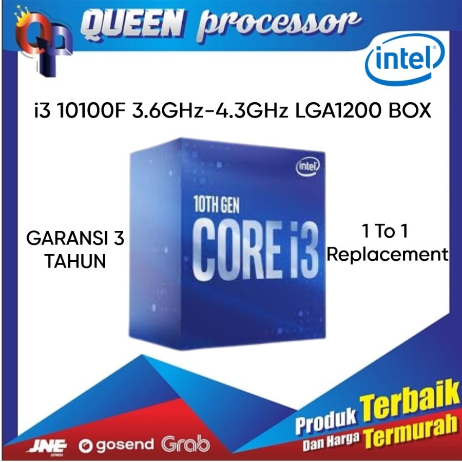 Jual Processor INTEL core i3 10100F 3.6 GHz BOX socket 1200 NEW ITEM ...