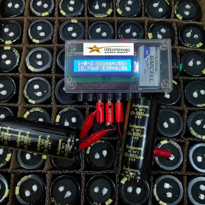 Jual ELCO Rubycon hitam USR 100V 10000uf micro Kapasitor Original isi ...