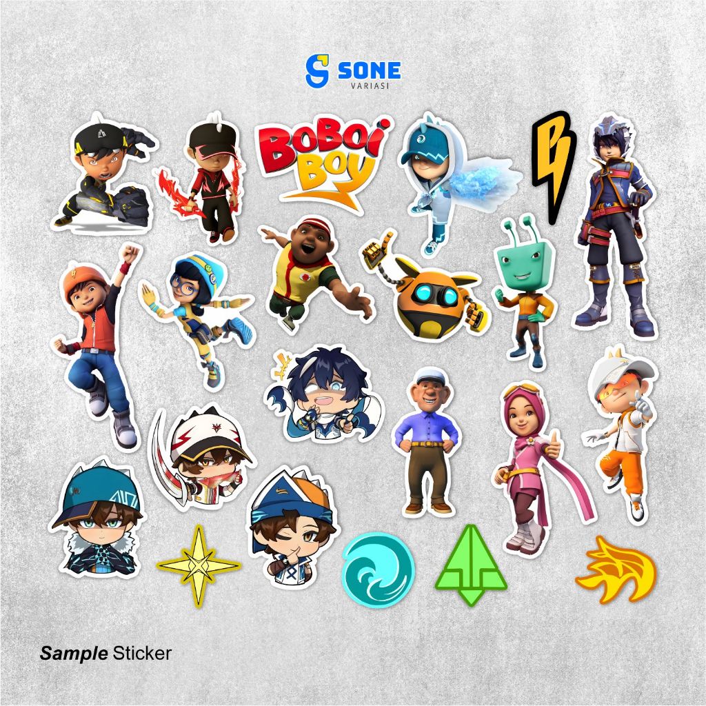 Jual Sticker Pack Boboiboy Aesthetic Paper Vinyl Waterproof Dekorasi ...