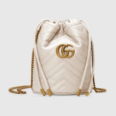 Gucci Original GG Marmont Mini Crossbody Bag Bucket Bag/Tas Selempang Mini  Gucci GG Marmont Original Tas Bucket