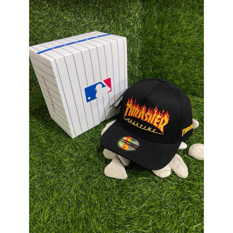 Jual BADSECTOR Logo THRASHER Bahan Hitam Topi Premium MLB | Shopee ...