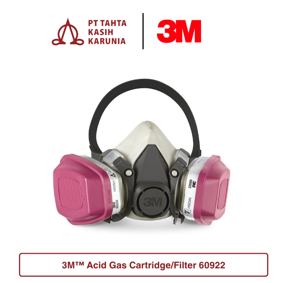 Jual 3M Cartridge 60922 Acid Gas Filter (Kartrid / Filter Gas Asam ...
