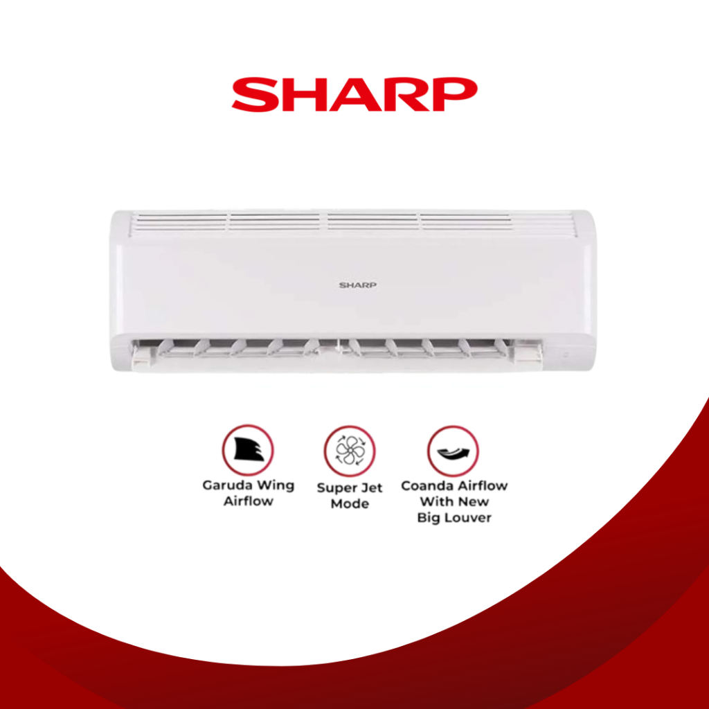 Jual AC SHARP ONE SET AH-A5BEY SPLIT 1/2 PK STANDARD BARU (INDOOR ...