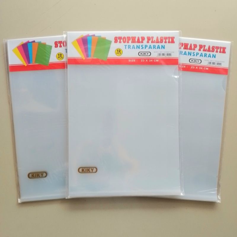 Jual Map L Stop Map Plastik Bening Kiky F4 [ Folio ] ( Pak ) [ Original ...