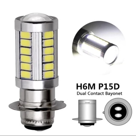 LAMPU DEPAN MOTOR LED 33 MATA PUTIH H6 MATIC BEBEK UNIVERSAL VRIO 125 150 BEAT SCOOPY LEXI MIO SUPRA