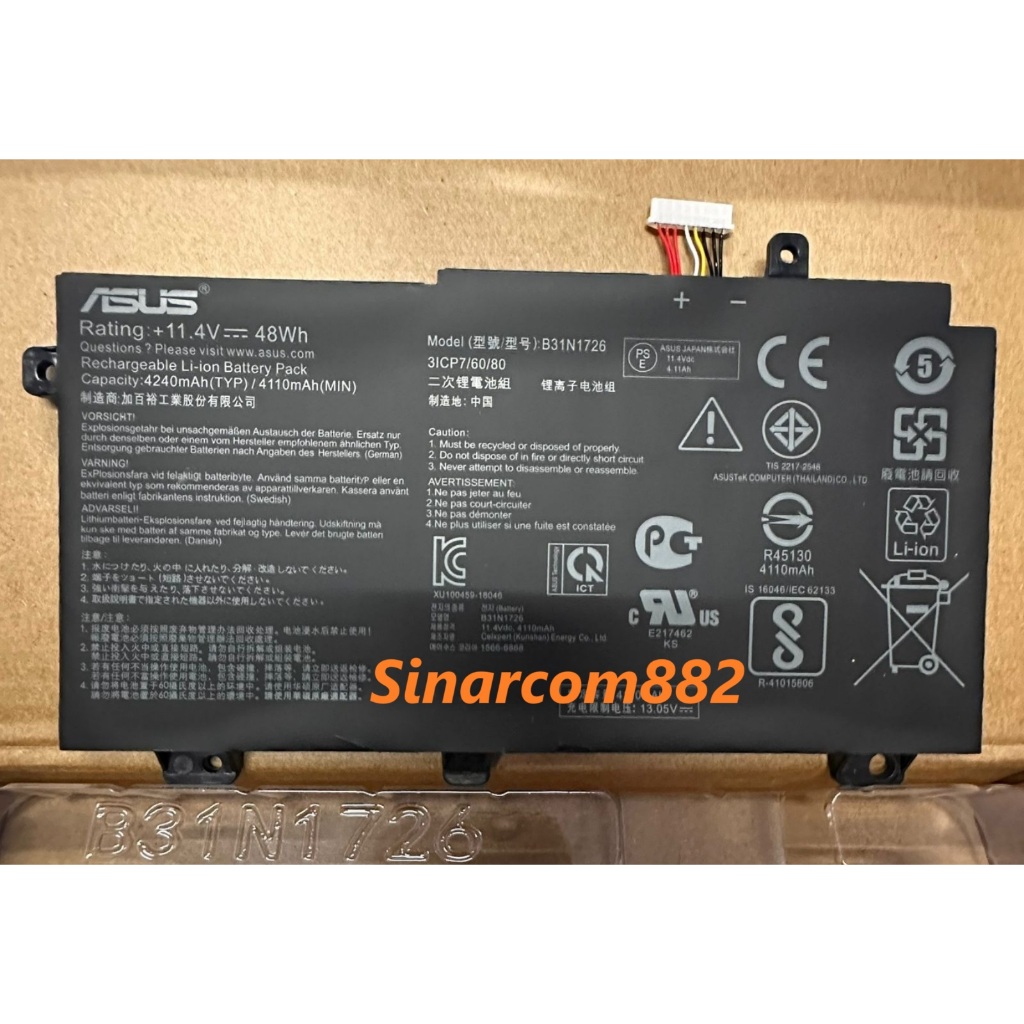 Jual ORIGINAL Baterai Battery Laptop Asus TUF Gaming FX505G FX505DU ...