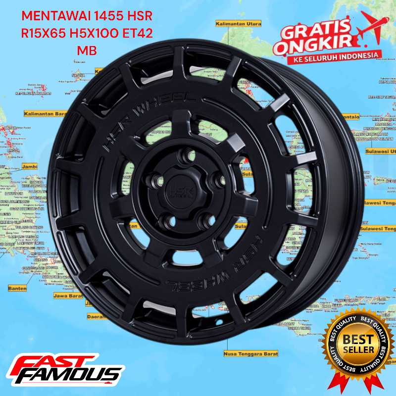 Jual velg hsr mentawai r15 baut 5x100 mobil avanza new xenia new altis ...