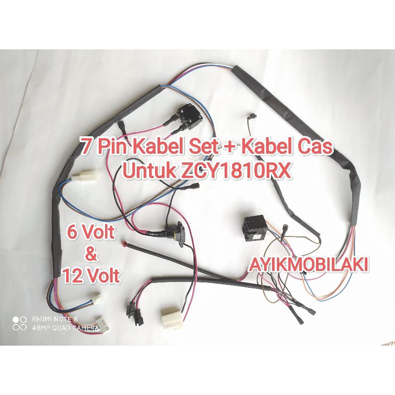 Jual 7 Pin Kabel Full Set + Full Set ZCY1810RX 6 Volt Dan 12 Volt ...