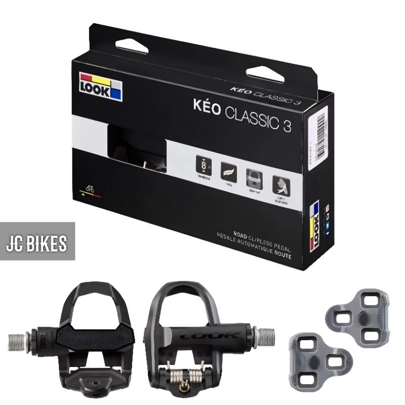 Pédales Automatiques Look CX6 Carbone/Titane – Noir, 308g, Sans Crampons