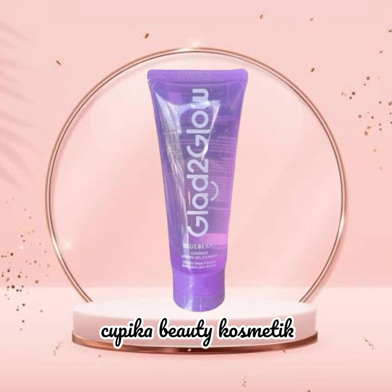 pu,bz} GLAD2GLOW blueberry ceramide gel cleanser 70 ml - sabun wajah pencerah dan skin barrier