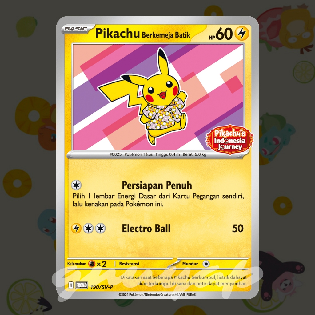 pokemon berkemeja flower promo pikachu's indonesia journey card 190/sv-p 55 PCS TCG Deck Box Gold Foil Card Assorted Pokemo main image 1